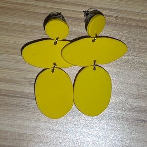 Yellow Statement Earrings